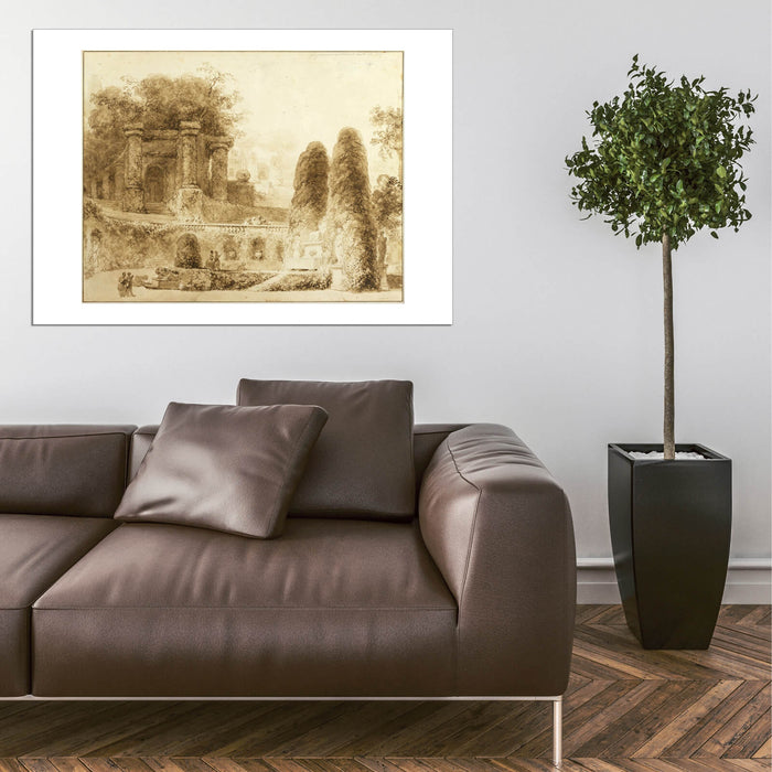 Jean Fragonard - Roman Park with Fountain 1774