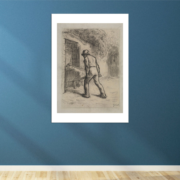 Jean Francois Millet - Study for Man with a Wheelbarrow