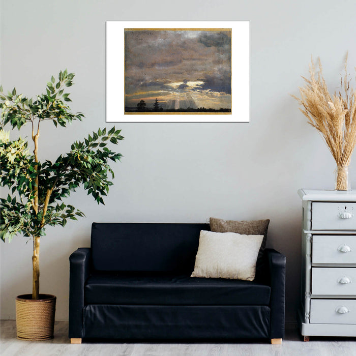 Johan Christian Dahl - Cloud Study with Sunbeams