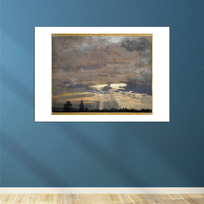 Johan Christian Dahl - Cloud Study with Sunbeams