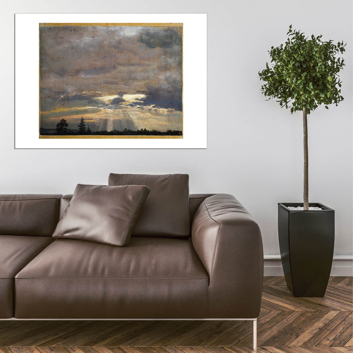 Johan Christian Dahl - Cloud Study with Sunbeams