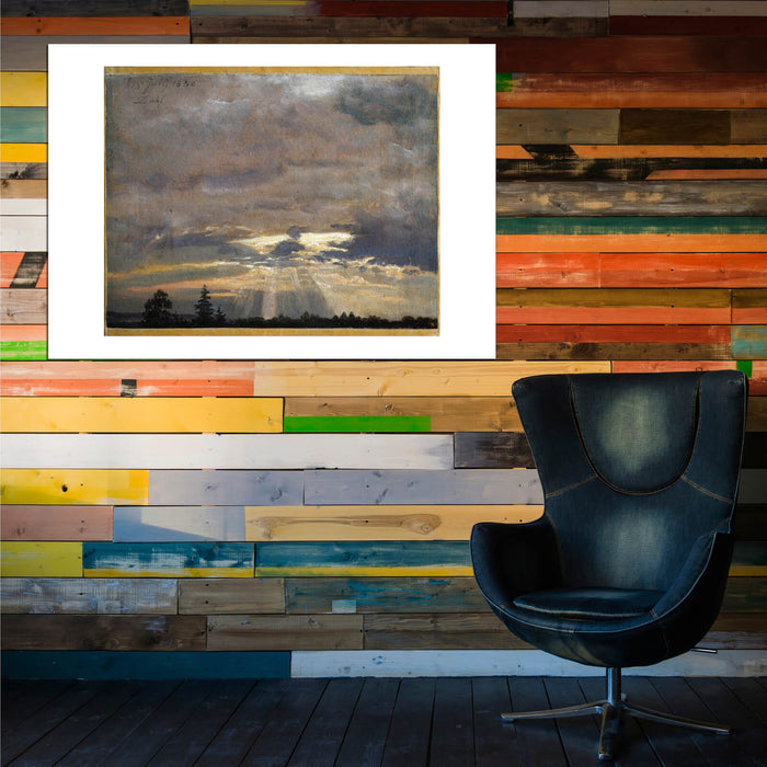 Johan Christian Dahl - Cloud Study with Sunbeams