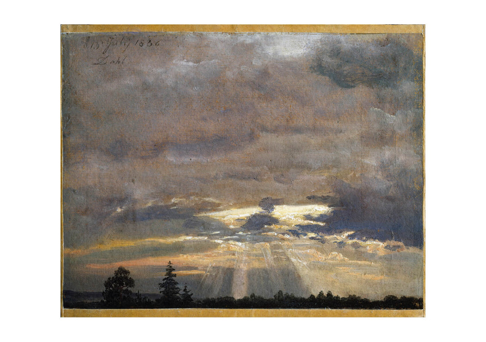 Johan Christian Dahl - Cloud Study with Sunbeams