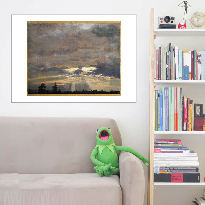 Johan Christian Dahl - Cloud Study with Sunbeams