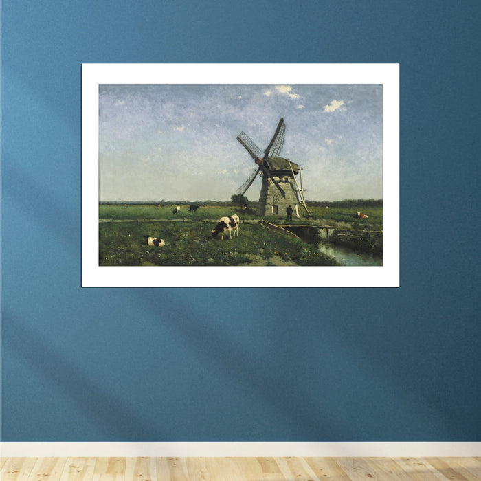 Johannes Hendrik Weissenbruch - Landscape with Windmill near Schiedam