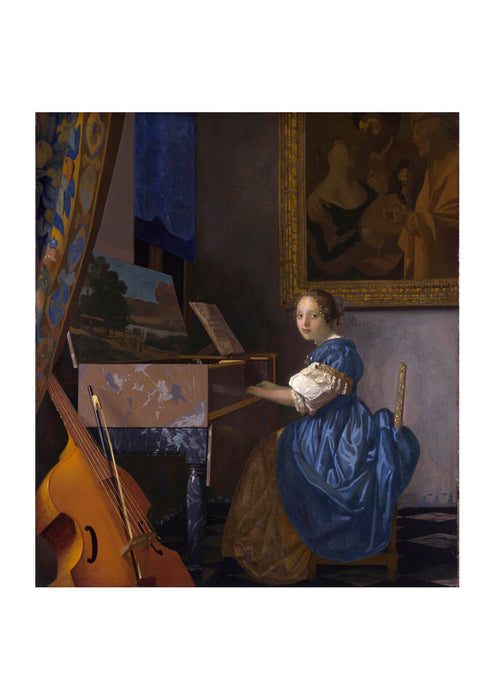 Johannes Vermeer - Zittende Klavecimbelspeelster