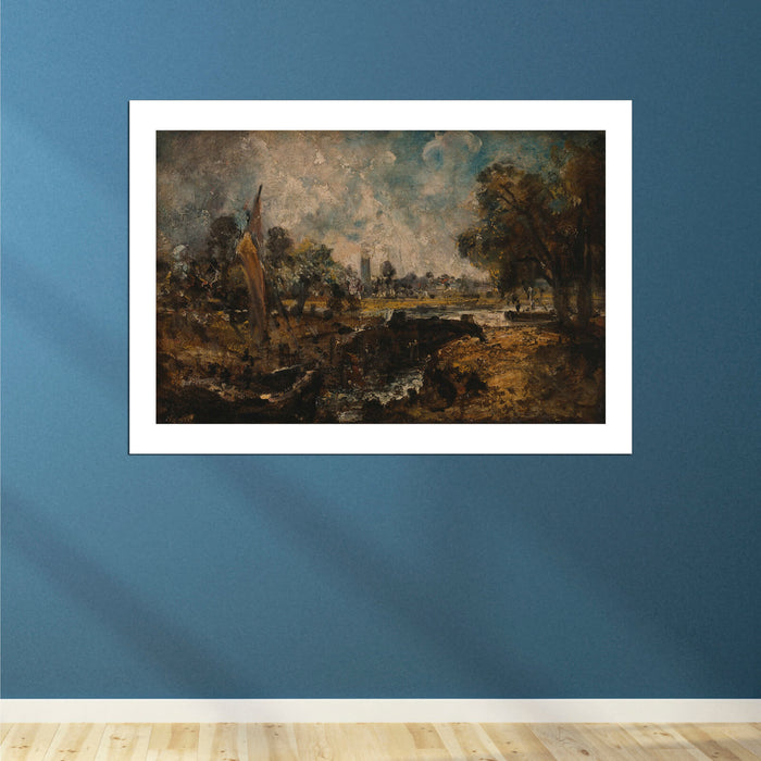 John Constable - Dedham Lock landscape