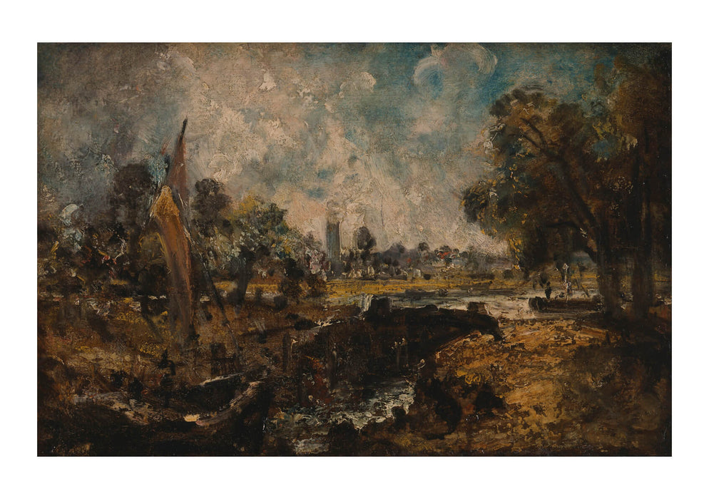 John Constable - Dedham Lock landscape