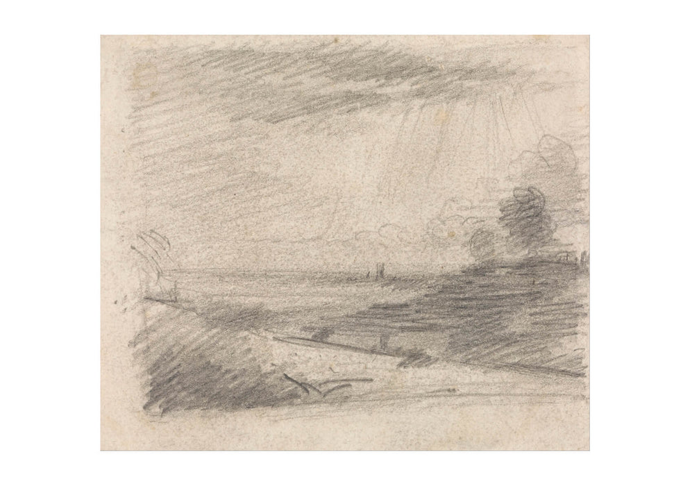 John Constable - Dedham Vale from Langham Sketch