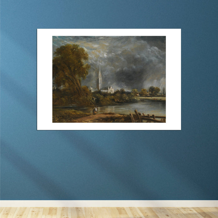 John Constable - Salisbury Cathedral Dark Landscape