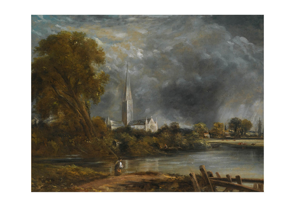 John Constable - Salisbury Cathedral Dark Landscape