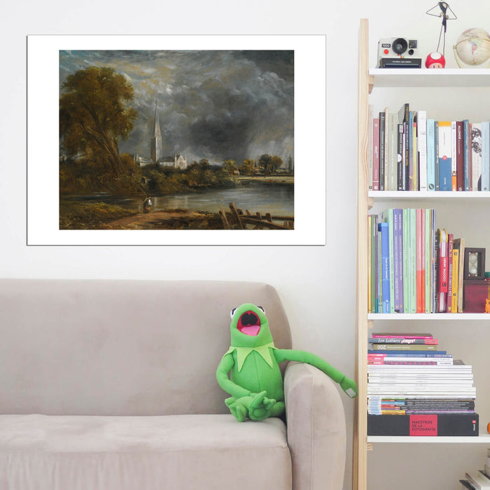 John Constable - Salisbury Cathedral Dark Landscape