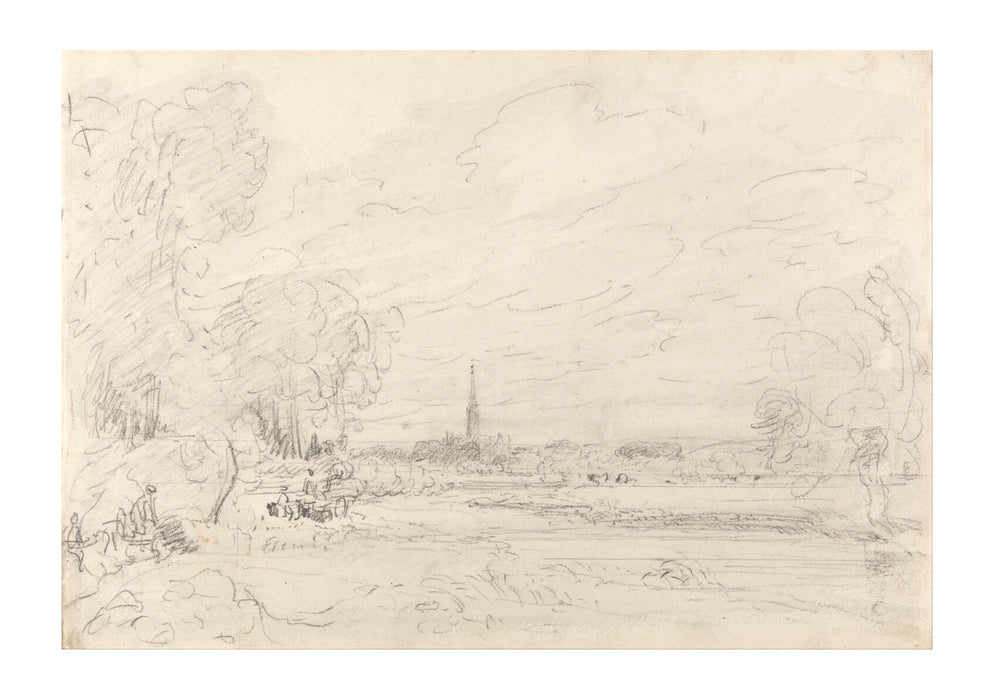John Constable - Salisbury Cathedral Sketch