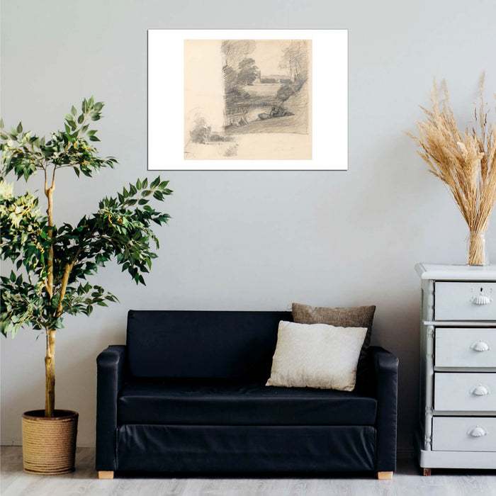 John Constable - Two Studies of Dedham Church