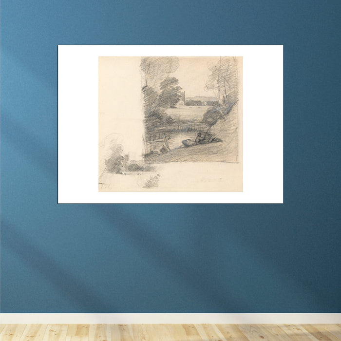 John Constable - Two Studies of Dedham Church