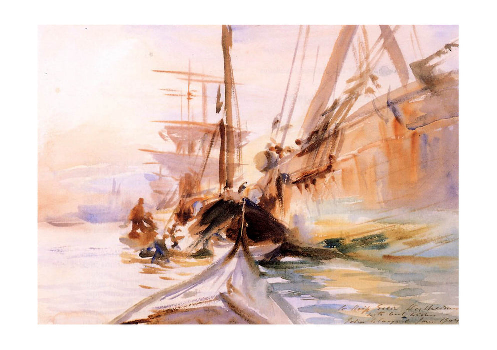 John Singer Sargent - Unloading Boats in Venice 1904