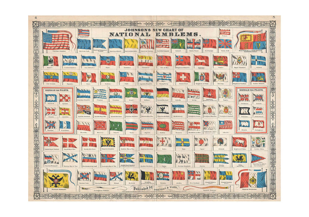 Johnson Chart of the Flags and National Emblems of the World