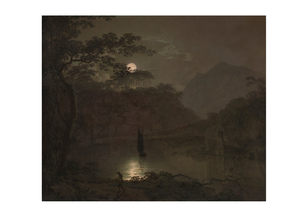Joseph Wright - A Lake by Moonlight