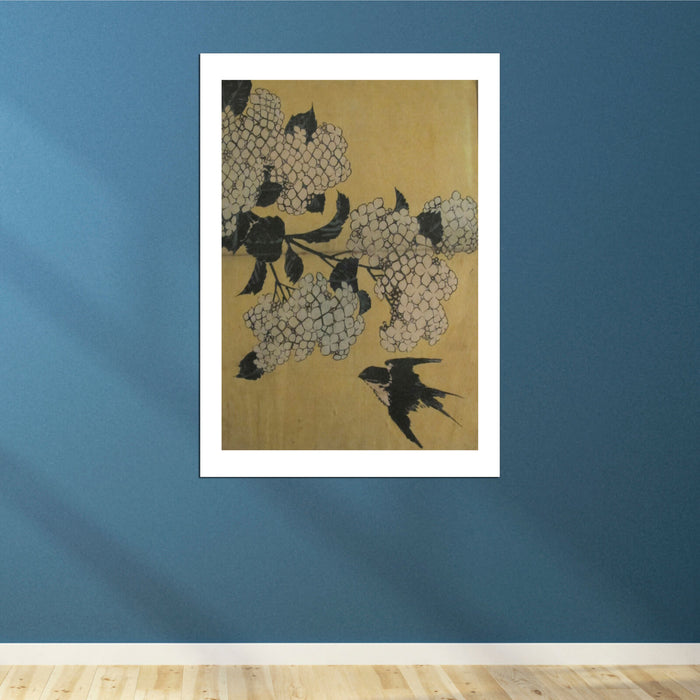 Katsushika Hokusai - Bird & Flowers