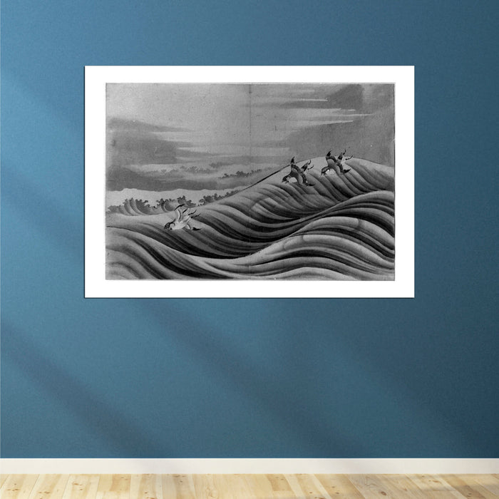 Katsushika Hokusai - Birds & Waves