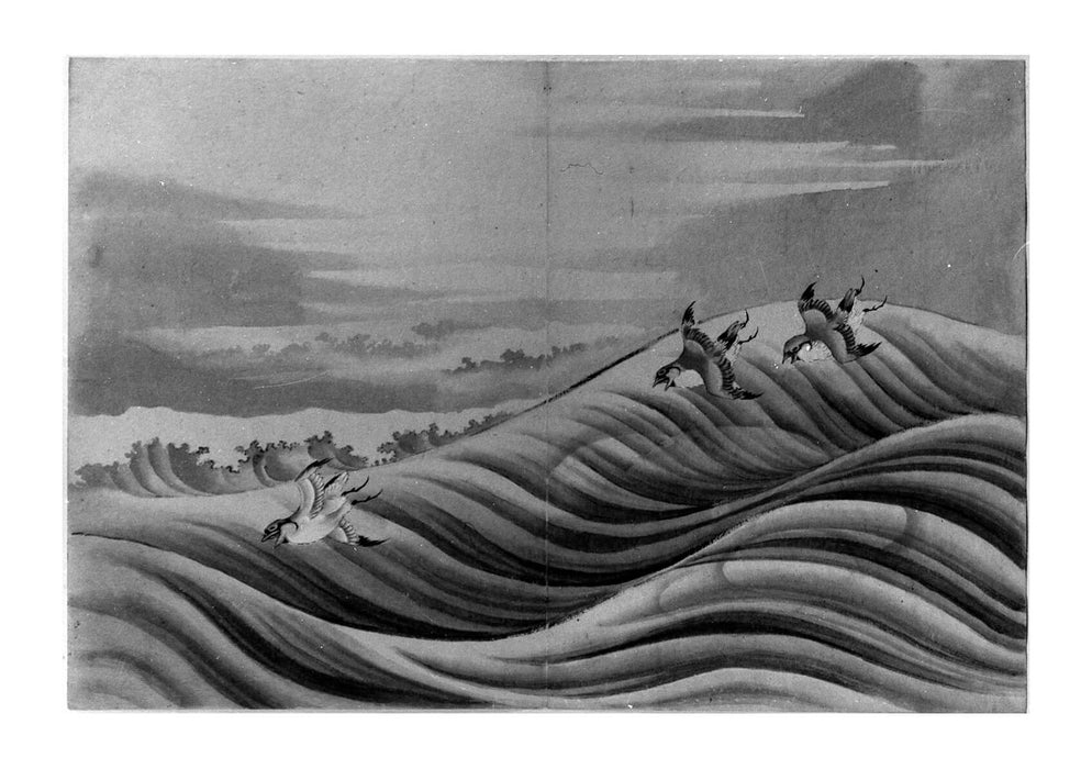 Katsushika Hokusai - Birds & Waves