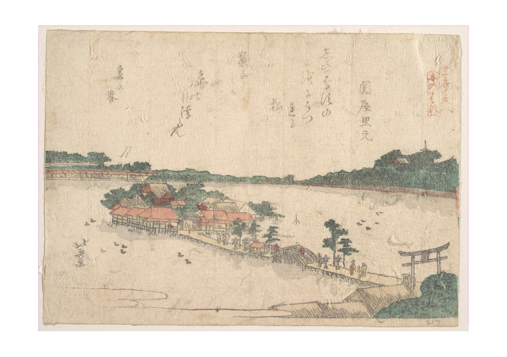 Katsushika Hokusai - Bridge to Town