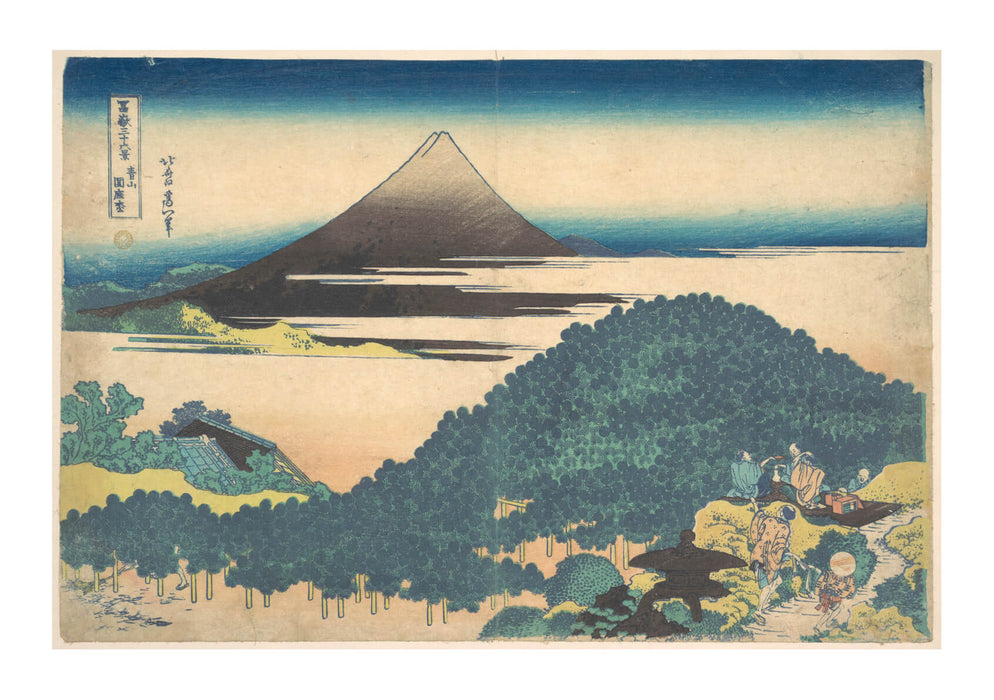 Katsushika Hokusai - Cushion Pine at Aoyama