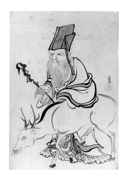Katsushika Hokusai - Man on Goat