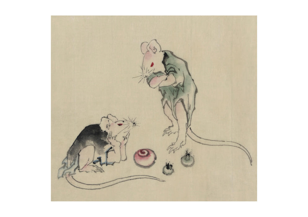 Katsushika Hokusai - Mice in council