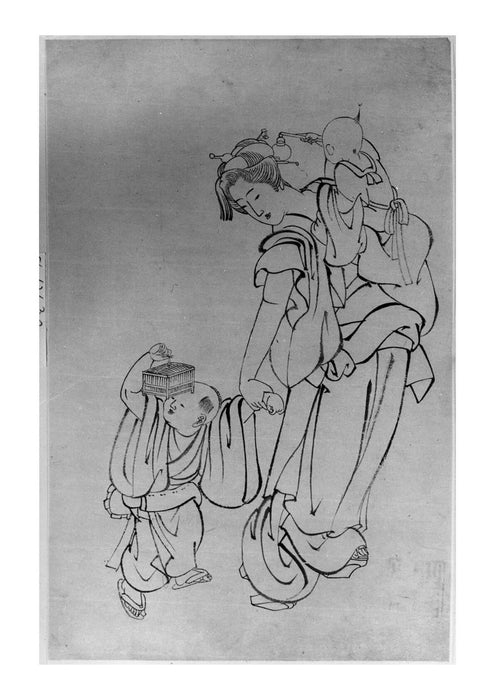 Katsushika Hokusai - Mother WIth Child