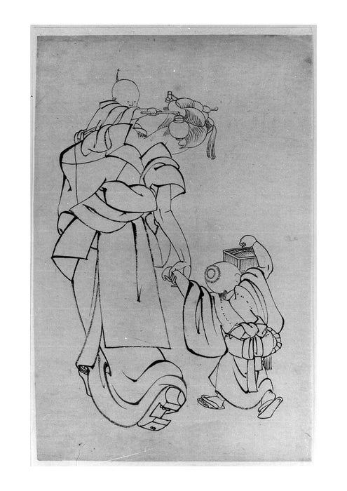 Katsushika Hokusai - Mother With Child Back