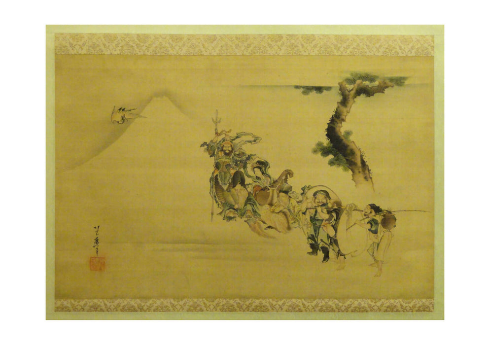 Katsushika Hokusai - Mount Fuji and the Seven Gods