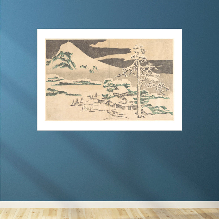 Katsushika Hokusai - Mountain & Tree