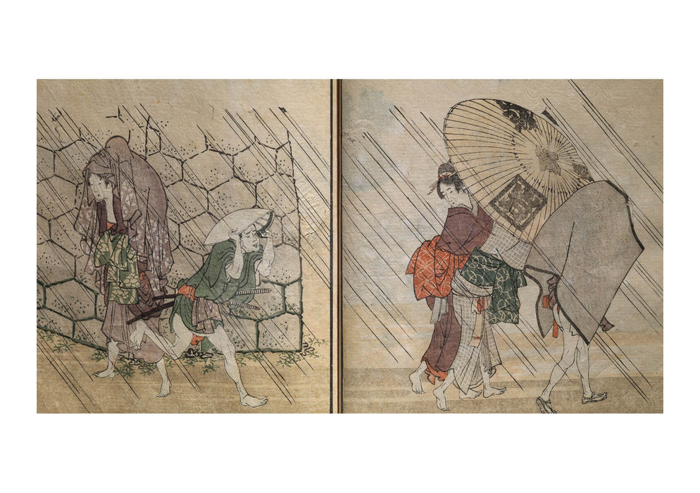 Katsushika Hokusai - Raining