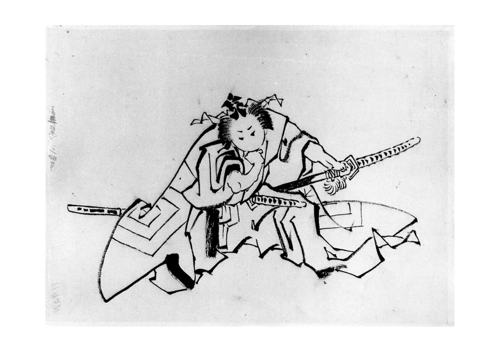 Katsushika Hokusai - Samurai Sketch