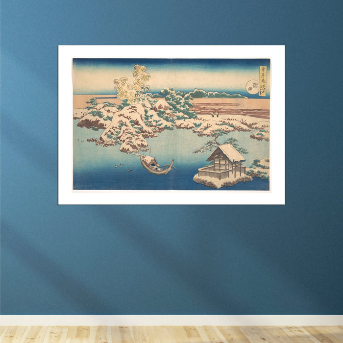 Katsushika Hokusai - Snow on the Sumida River