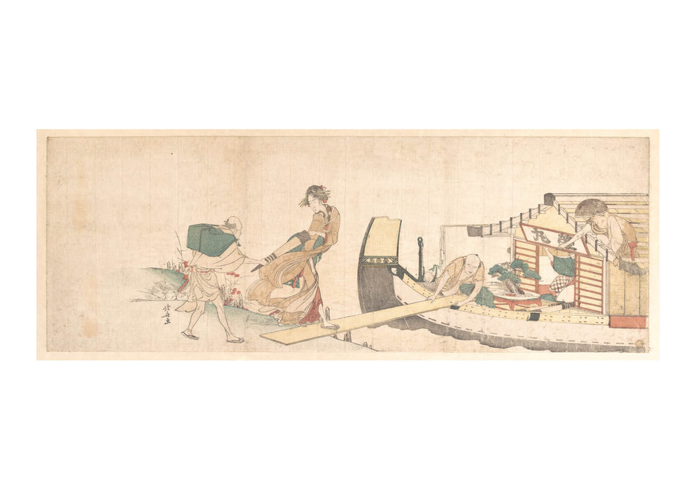 Katsushika Hokusai - To The Boat