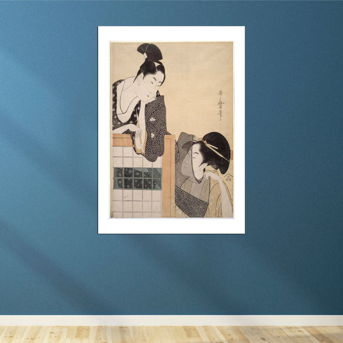 Kitagawa Utamaro - Couple with a Standing Screen