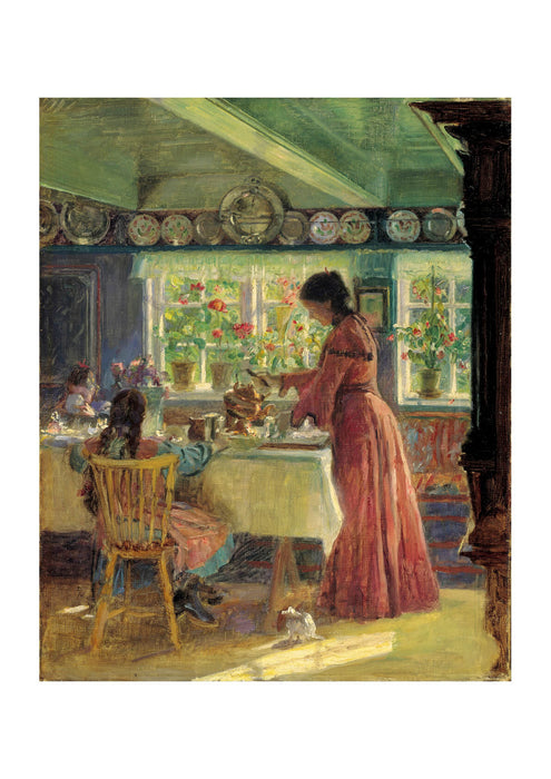 Laurits Tuxen - Pouring the morning coffee