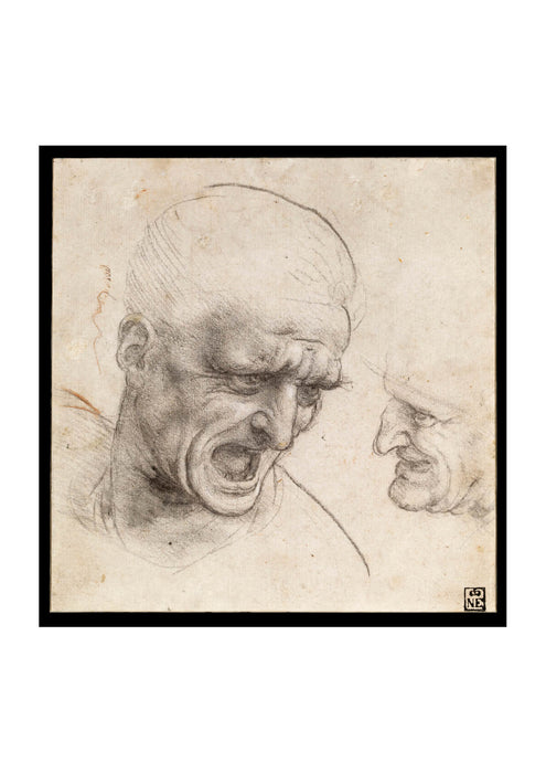 Leonardo Da Vinci - Study of Two Warriors' Heads