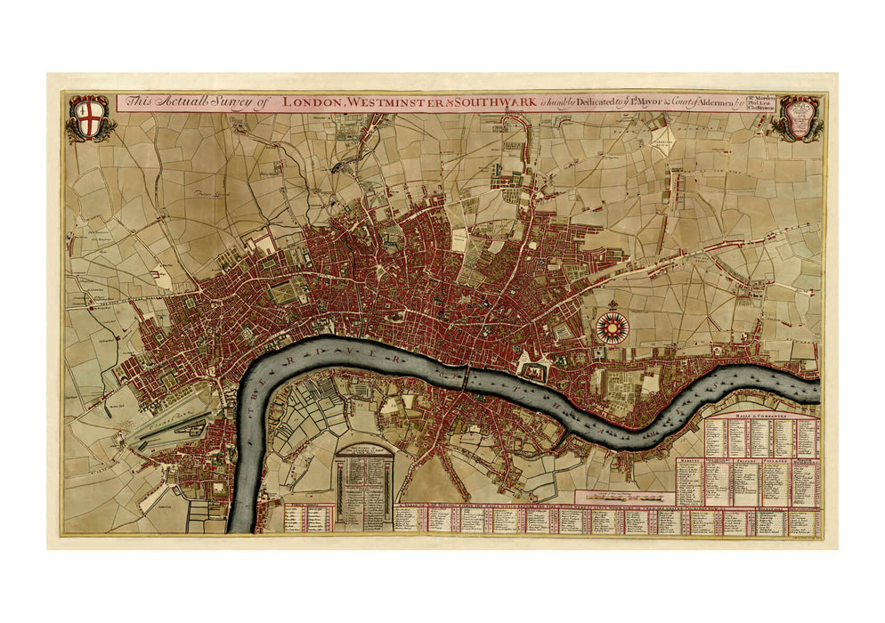 London Map Morden 1700