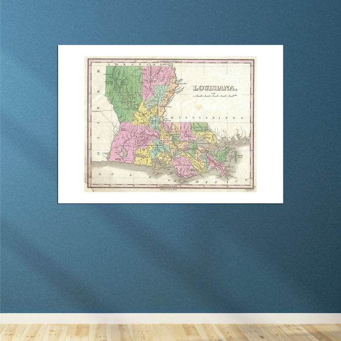 Louisiana Map Finley 1827