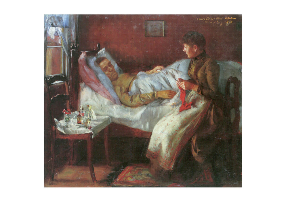 Lovis Corinth - Vater Franz Heinrich Corinth auf dem Krankenlager 1888