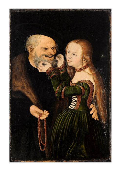Lucas Cranach The Elder - Unequal Couple Old Man In Love