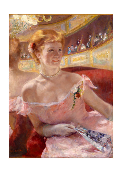 Mary Cassatt - American Woman with a Pearl Necklace in a Loge