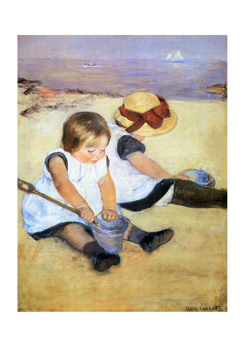 Mary Cassatt - Children Playing on the Beach
