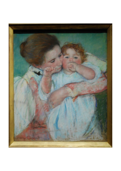 Mary Cassatt - Et Enfant sur fond vert