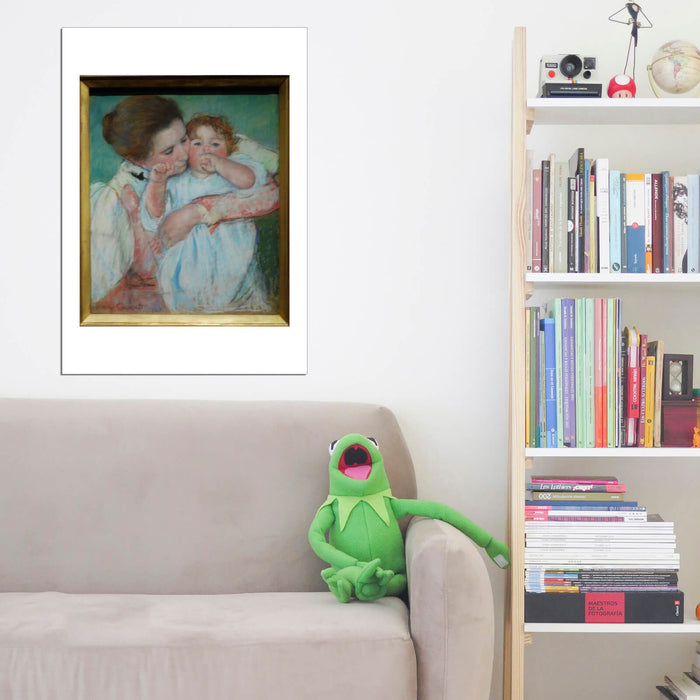 Mary Cassatt - Et Enfant sur fond vert