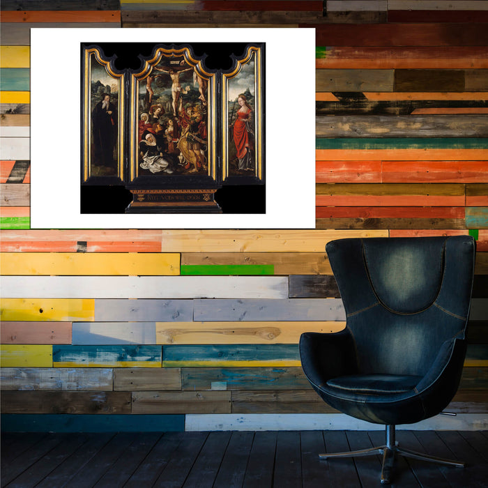 Master Of Von Groote Adoration - Triptych With Calvary