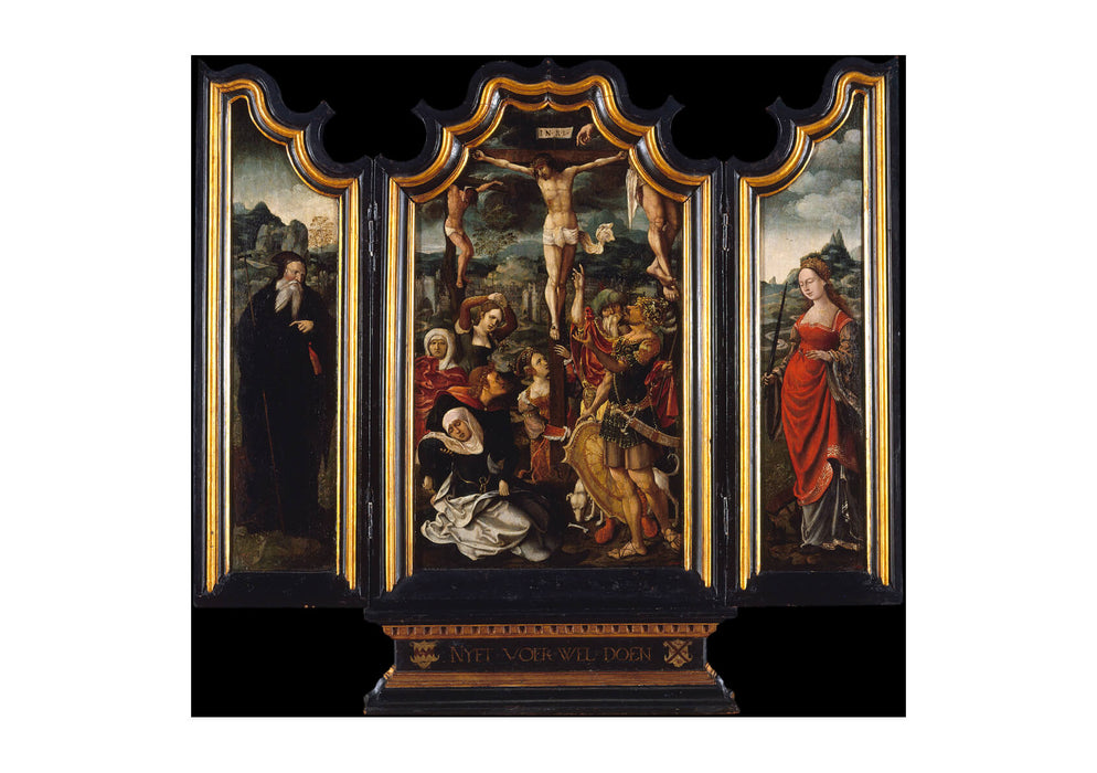 Master Of Von Groote Adoration - Triptych With Calvary